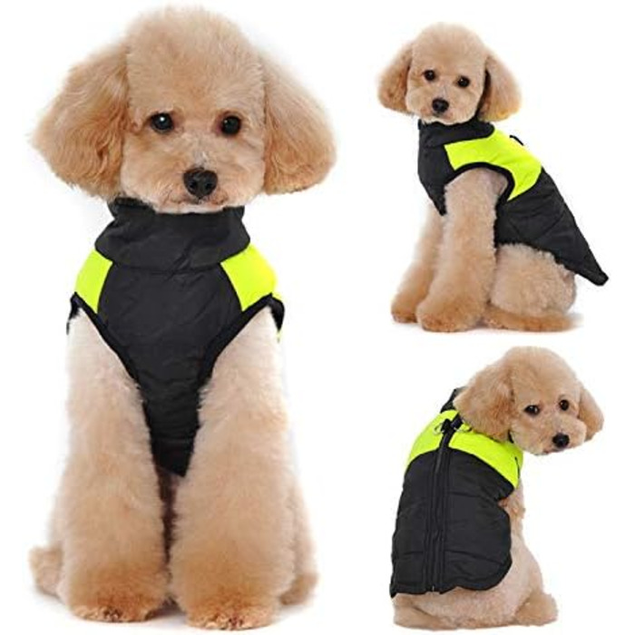 Теплий зимовий одяг для собак Idepet: водонепроникна куртка для маленьких, середніх та великих собак, котів (M, Зелений)