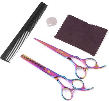 Набір професійних ножиць для грумінгу котів та собак EVTSCAN, 4 шт., з нержавіючої сталі, 17 см