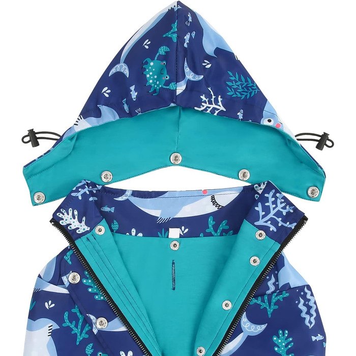 Дощовик для собак HDE, двошаровий, на блискавці, з капюшоном, розмір 3XL (XXX-Large, Хай)