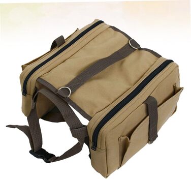 Рюкзак для собак NUOBESTY, регульований, з безпечним ременем, водонепроникний, дихаючий, для подорожей, кемпінгу, хакі