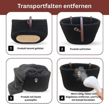 Фahrradkorb vorne - стильний велосипедний кошик на кермо, сумка для велосипеда - ідеально для покупок, маленьких собак до 8 кг - велосипедна сумка на кермо, кошик для собак на велосипеді - велосипедна сумка