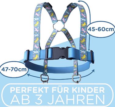 Jubi® Синя поводи для коней для дітей - регульовані розміром для ідеальної посадки та сумка для зберігання - екіпірування для коней для дітей/іграшки для коней