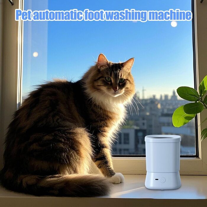 Автоматичний мийник лап для собак, блакитний | 2 швидкості, для дому, подорожей, після прогулянок