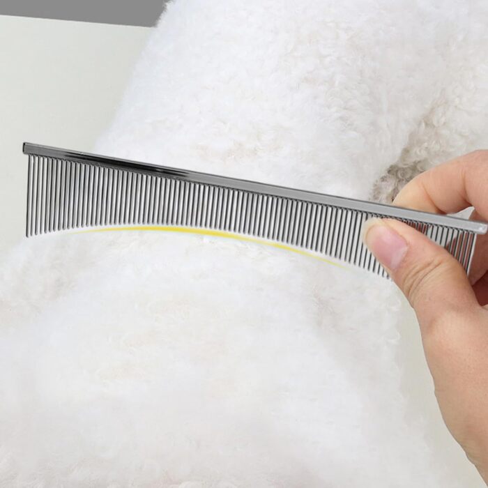 Гребінець для котів Flohkamm - сріблястий, для догляду за шерстю, підходить для собак, довгошерстих порід, цуценят та під час линьки