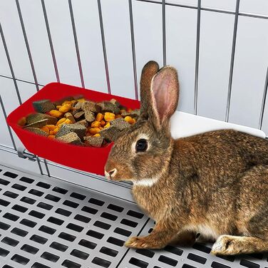 Годівниця-поїлка для клітки AMZSYLV 600 мл (26 шт.) сіра, для кроликів, птахів, котів, цуценят