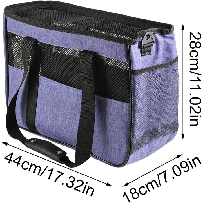 Сумка-переноска для собак та котів Ruwshuuk, багатофункціональна, з кишенями, дихаюча, для прогулянок, подорожей, кемпінгу, відпочинку, активного відпочинку (фіолетова)