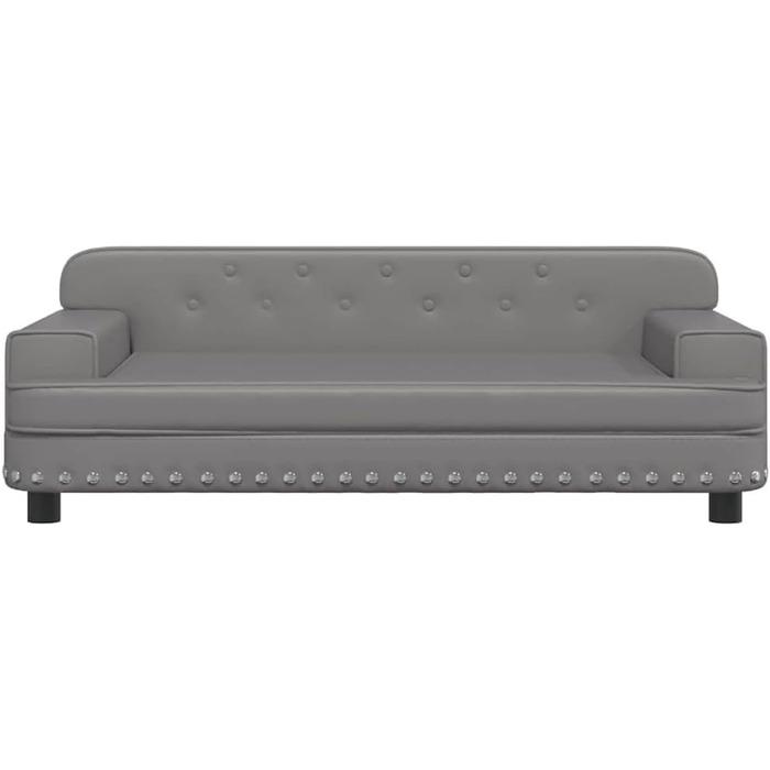 Крісло-ліжко для собак та котів з екошкіри, 90x53x30 см, сіре