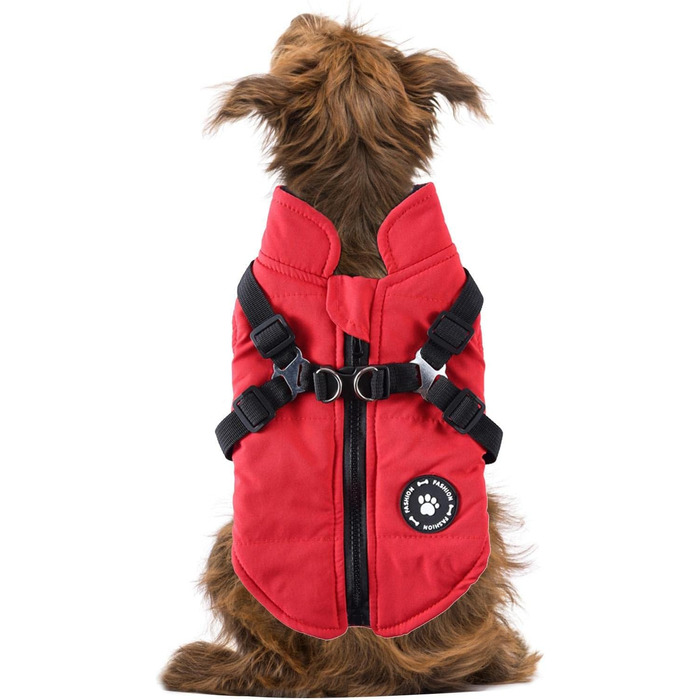 Зимовий теплий водонепроникний двосторонній одяг для собак (S), червоний бавовняний костюм