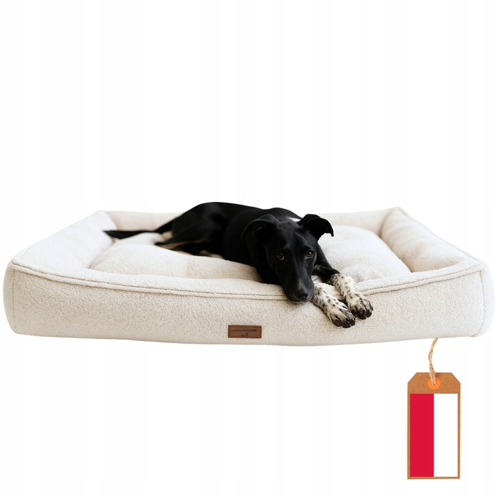 Плюшеве ліжко для собак Legowiska, сіре, 120 см x 95 см