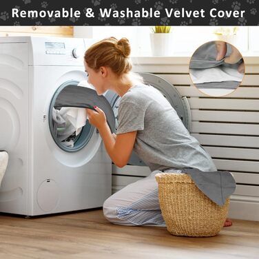 Кішечковий та собачий нагрівальний килимок, 45 x 45 см, 5 таймерів та 6 температурних режимів, вологостійкий, для цуценят, собак, котів та кроликів