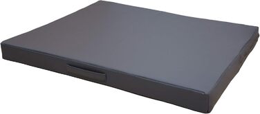 Килимок для собак CopcoPet Jumbo сірого кольору 80 x 60 x 8 см - міцне штучне шкіряне покриття, легко миється, не слизький, для маленьких собак, дому, саду, переноски, кемпінгу, товстий L 80 x W 60 x H 8 cm