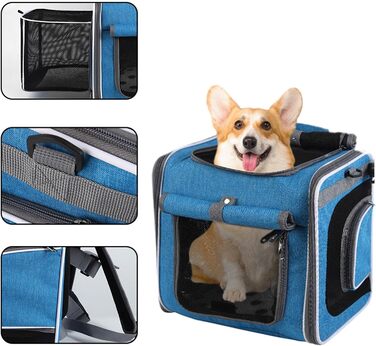 Рюкзак для собак на велосипеді: зручний перенос тварин під час прогулянок та подорожей | Рюкзак-переноска для собак з вентиляцією, регульованою ручкою, велика місткість, стабільний дизайн