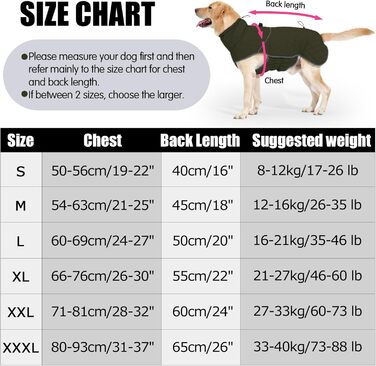 Зимовий водонепроникний теплий одяг для собак Heywean: куртка з кільцем D, флісова підкладка, одяг для собак, куртка для собак, жилет для собак, одяг для маленьких, середніх та великих собак, зелений