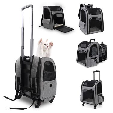 Транспортна переноска для котів та собак з візком Stil, розширювана, до 15 кг