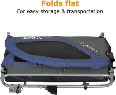 Фаррад-причіп для собак Doggyhut Tiggo 80405 (Блакитний) - 2 в 1: причіп та візок для собак до 35 кг