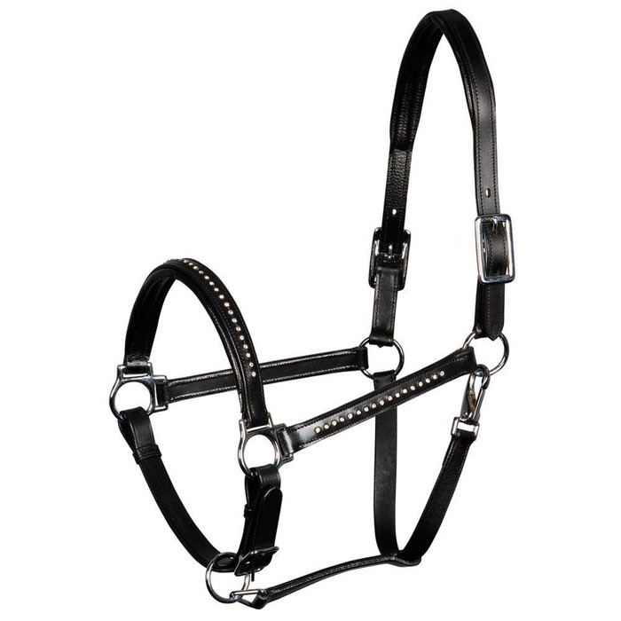Голова повідок Harry's Horse Finesse Crystal, шкіряний, чорний, розмір коб