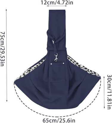 Сумка-переноска для собак Quorvex Sling - зручна переноска для тварин | Ідеальна для цуценят, кошенят та маленьких собак, для подорожей, прогулянок та покупок (блакитна)