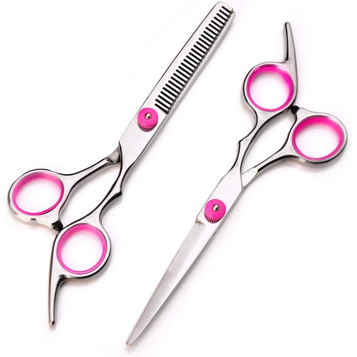 Набір професійних ножиць для грумінгу домашніх тварин 6.0 дюймів (5 шт.) з нержавіючої сталі, для стрижки та витончення шерсті, для салонів та грумерів