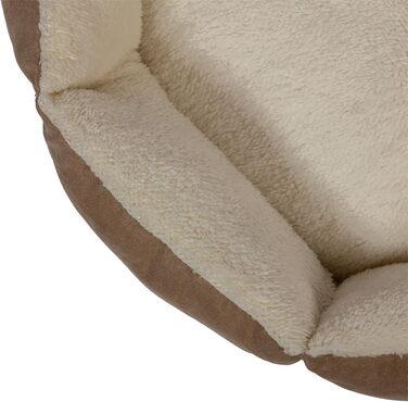 Дизайнерське ліжко для собак Danish Design Essentials, бежеве, розмір M, 62 x 60 x 16 см, м'яке ліжко з хутром, можна прати в пральній машині