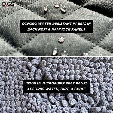 Рюкзак-органайзер для собак у машину 3-в-1, сірий, 137x156 см