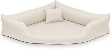 Крісло-ліжко для собак Juelle з штучної шкіри, кутовий дизайн, для середніх та великих собак, м'яке ліжко, диван Gabi M-XXL (80x80cm, L - 100x100x22 cm)