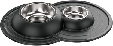 Миска для кота Patam з нержавіючої сталі з антиковзною підкладкою, італійського виробництва, Jerry Grün (Tom Grau)