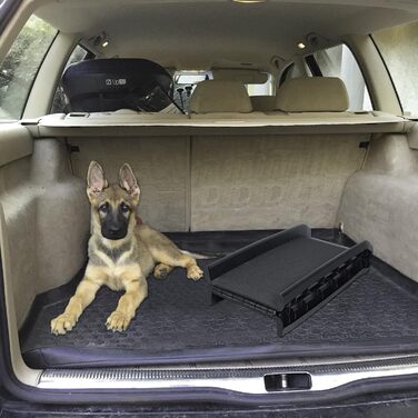 Східці для собак LILIIN - портативна рамка для собак з антиковзким покриттям, до 90 кг, 156x40 см, чорний