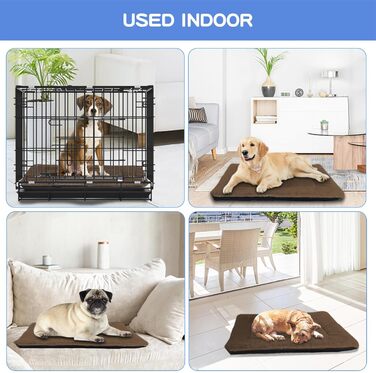 Килимок для собак середнього розміру Baodan, 90x60 см, коричневий, з антиковзаючою основою