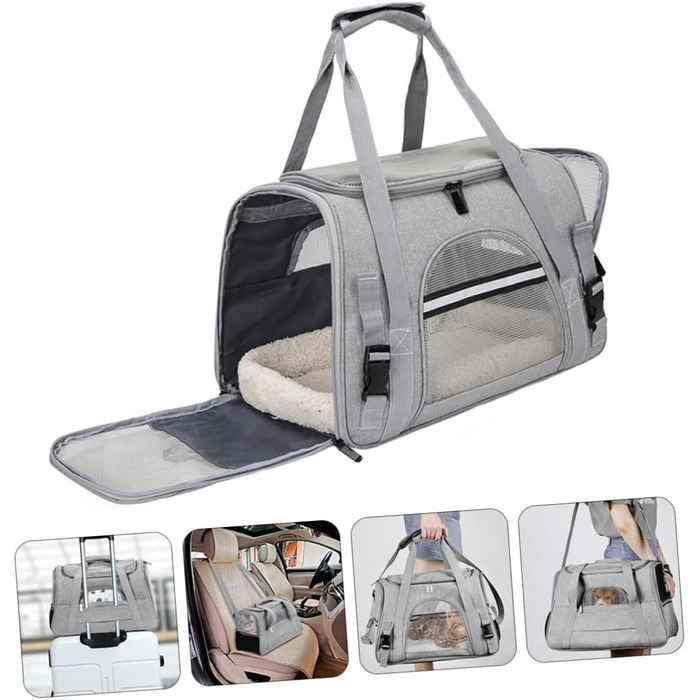 Шкіряний рюкзак-переноска для котів та собак SHINEOFI: дихаючий, з регульованим ременем, для подорожей та активного відпочинку