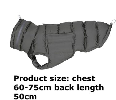 Зимові куртки для собак, водонепроникні та вітронепроникні - тепла сіра куртка для тварин