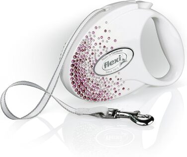 Повідок-рулетка Flexi Glam Splash Pink M, 5 м, для собак, рожевий