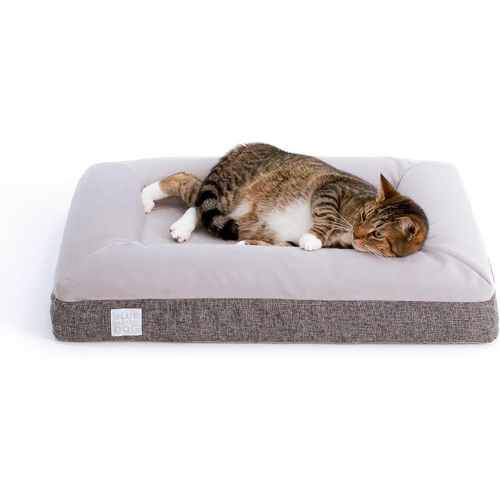 Ортопедичне ліжко для собак з memory foam, водонепроникним підкладкою, знімним чохлом на YKK-блискавках, розмір M (94 x 76 x 15 см)