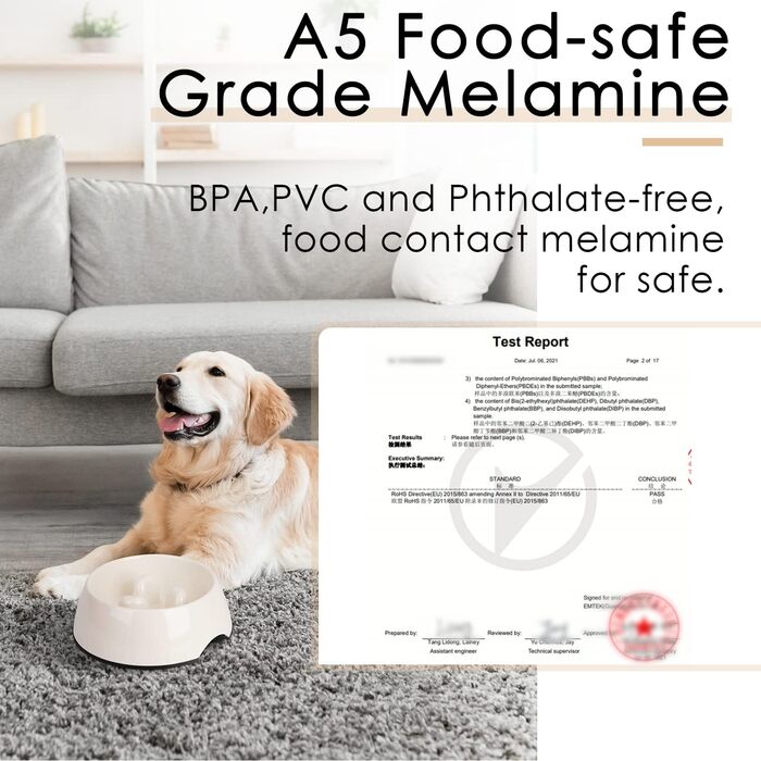 Миска для собак та котів Superdesign для повільного годування, 1/2 чашки, протиковтання, для маленьких та середніх порід, білий колір