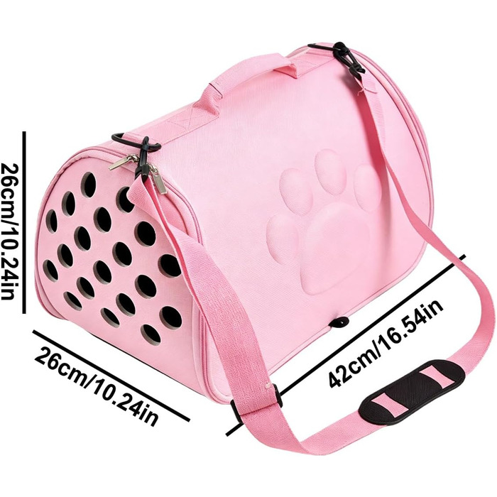 Транспортувальна сумка для кота/кішки - рожева, для подорожей та прогулянок