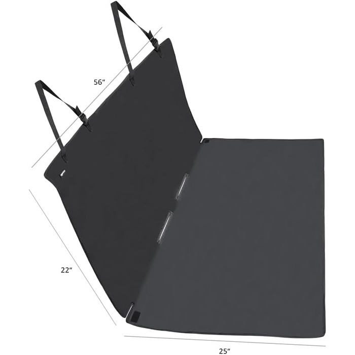 Чохол на сидіння автомобіля для собак Amazon Basics, 119 x 142 см, чорний