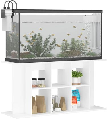 vidaXL Акваріумна тумба глянець білий 120x40x60 см ДСП