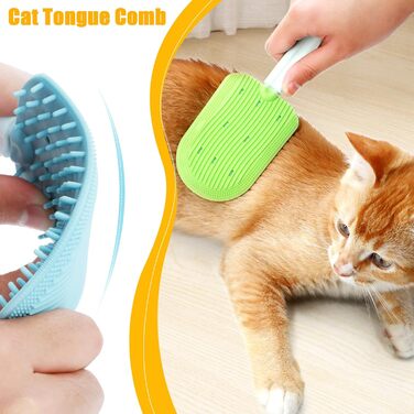 Гребінець для котів 2 шт., силіконовий, для довгошерстих, видаляє шерсть, зменшує клубки шерсті