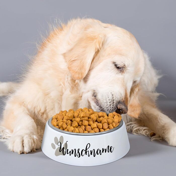 Миска для корму PrintPlanet® з іменем або текстом на вибір - миска для собак з іменем, персоналізована та надрукована - дизайн 2