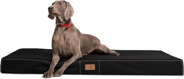 Ортопедичний лежак для собак Tierlando® Basic, 80x60 см, чорний. З антиковзким покриттям, для великих собак.