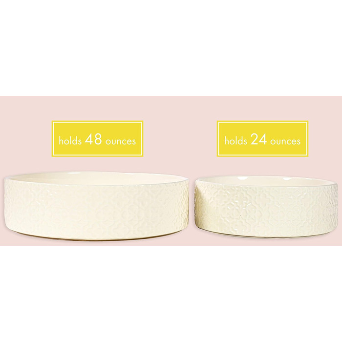 Великий керамічний миска для собак Kendra Scott, 1,4 л, для корму та води, миється в посудомийній машині, велика, 6 порцій