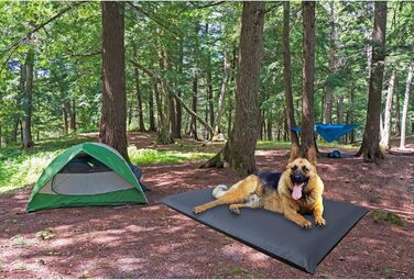 Водонепроникний килимок для собак Aveanit 110x68 см, вовняна ковдра, лежанка для собак, килимок для подорожей, кемпінгу, графіт