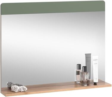 Тумба Vicco Izan, білий глянець, 36.6x76.6 см з ящиком і дверцятами, декор дуб золота сила, зелений