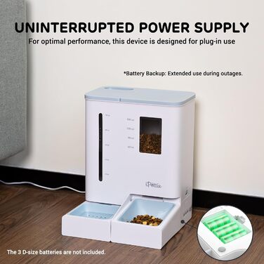 Автоматичний дозатор корму та поливальник для домашніх тварин 2-в-1, FW54, 8,5 кг, для зайнятих батьків