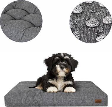 Крісло-ліжко для собак, прямокутне, 75 x 50 см, антрацит