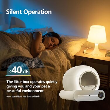 Автоматичний лоток для котів OGNGINT з самоочищенням, захистом від запаху та керуванням через додаток, XXL, для кількох котів