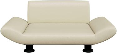 Крісло-ліжко для собак та котів, штучна шкіра, водовідштовхувальне, 70x45x28 см, кремове