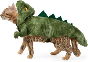 Костюм динозавра для собак на Хелловін, костюм стегозавра для собак, теплий зимовий костюм дракона для собак, фотосесії, S: шия 12-13