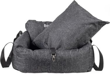 Автомобільний сидіння для собак: зручний, універсальний, миючий, 55x65 см, чорний