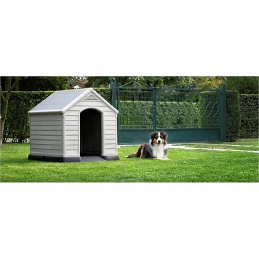 Будка для собак Curver з пластику, зовнішні розміри 99 x 95 x 99 см
