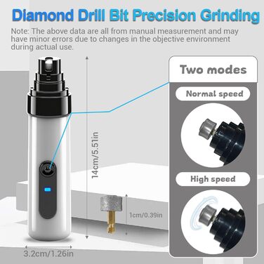 Електричний точило для собачих кігтів Silent Groom Pro - 3 насадки